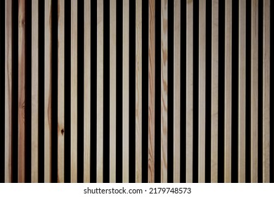 Wood Slats Design Interior Wall Black Wood Natural