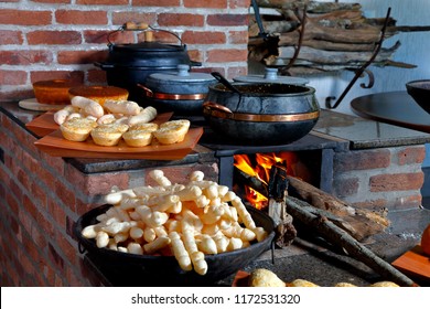 Wood stove in typical rural house in the interior of Brazil