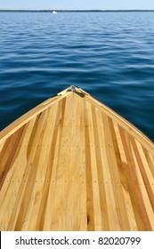 Wood Strip Bow Deck Of Wooden Boat Using Poplar And Mahogany