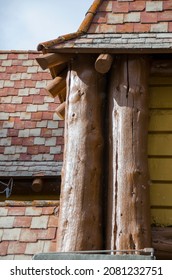 Wood Structure In Old Faithful Basin In Yellowstone National Park In Wyoming