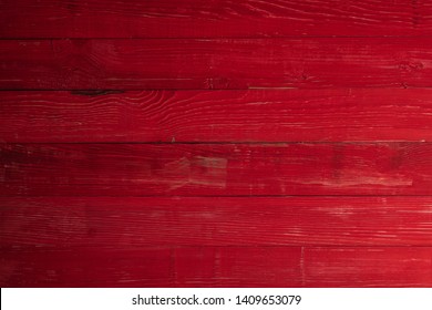 Wood Surface. Red Texture Wood Boards Background