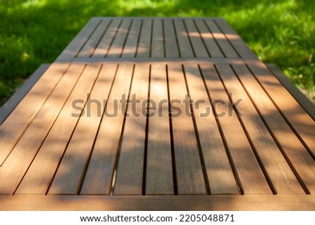 wood table in the park