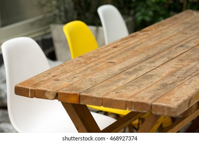 Wood Table/wood Table Outside