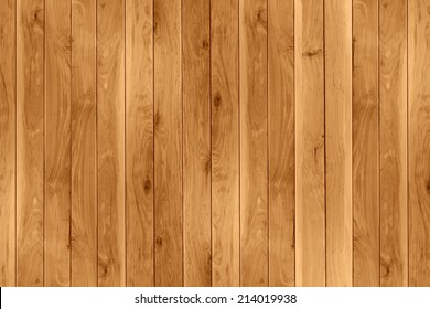 Wood Teak Plank Wall With Vertical Strip Pattern