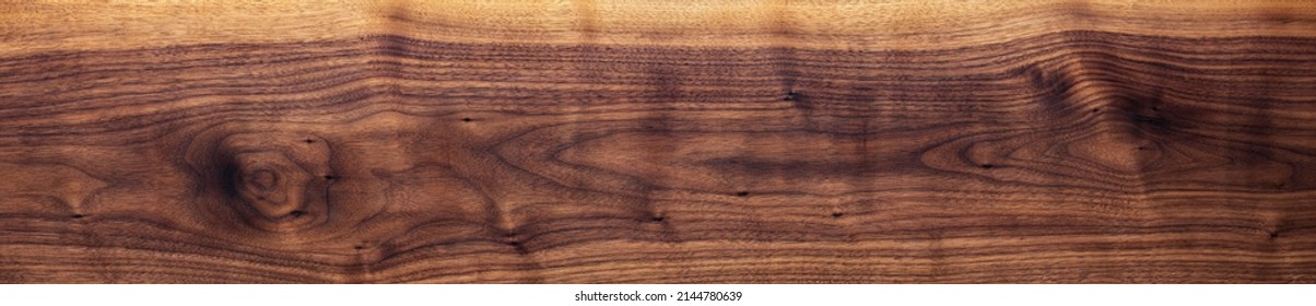 Wood Texture Background. Walnut Wood Plank Natural Texture. Panoramic Wood Plank Texture Background. Long Plank Texture Background. Panoramic Background Elements.