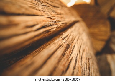Wood Texture, Wooden Plank Grain Background, Desk in Perspective Close Up, Striped Timber, Old Table or Floor Board