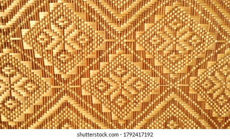 Wood Textures Weave Together In Various Patterns For The Background,basket  Texture.