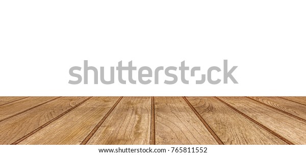 Wood top divided into 1\
to 2 parts on white background - can be used for display or montage\
your products