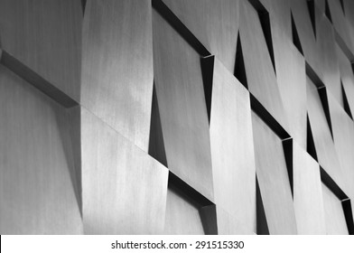 Wood wall geometry decoration background - Shutterstock ID 291515330
