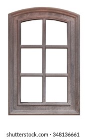 Wood Window Isolated On A White Background