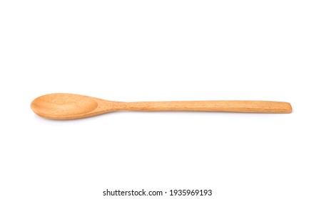 Wood Or Wooden Spoon Isolated On White Background