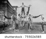 Woodberry Forest School Gymnastics team, ca. 1920s. The all male private school still exists, located in Madison County, Virginia.