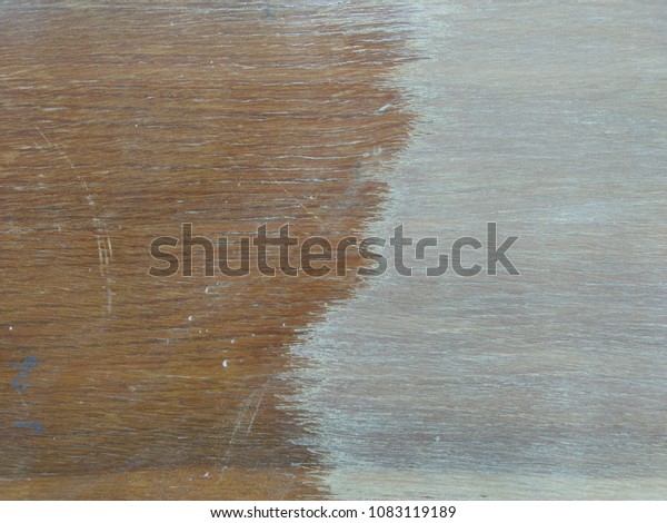 Wooden 50s Furniture Refurbishment Closeup Sanding Stock Photo
