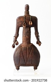 Wooden African statue of a man - Shutterstock ID 201922738