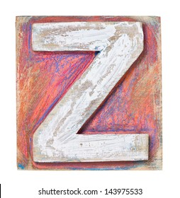 Wooden Alphabet Block, Letter Z