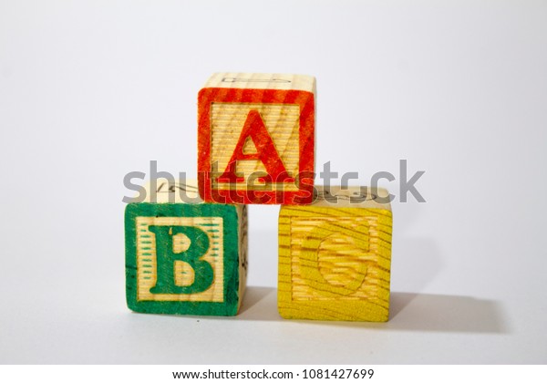 Wooden Alphabet Block Spelling Abcabcs Blocks Stock Photo 1081427699 ...