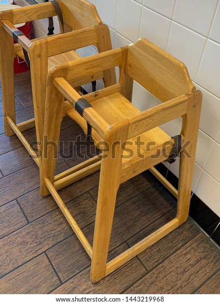 Wooden Baby Restaurant High Chair Security Stock Photo Edit Now