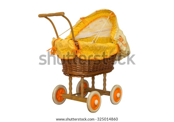 wooden baby trolley