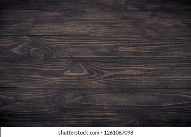 Wooden background. Dark wooden texture empty horizontal surface. Space for design.