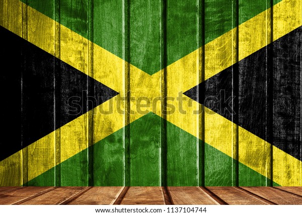 ジャマイカの国旗のある木の背景 の写真素材 今すぐ編集