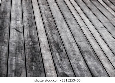 The wooden background from the floor is arranged tightly, and looks classic - Shutterstock ID 2315253405
