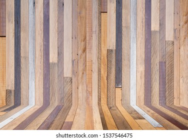 Wooden Background In Horizontal Orientation For Put Anything On Top Of The Plank. Cladding Wood In Vertical Line.