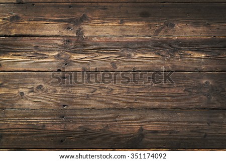 Wooden background. Texture with an old, rustic, brown planks
