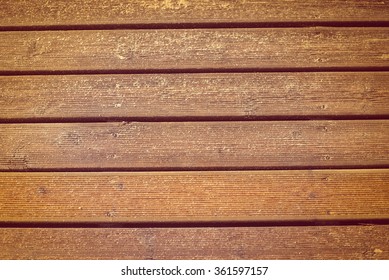 Wooden Beach Boardwalk With Sand For Texture Or Background 