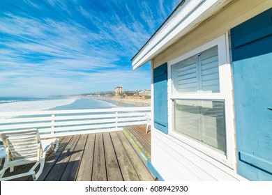 Wooden Beach House In San Diego, California