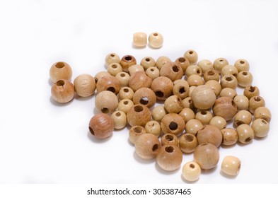 Wooden Beads Isolated