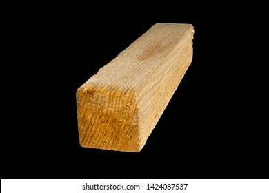 Wooden Beam Isolated On White Background