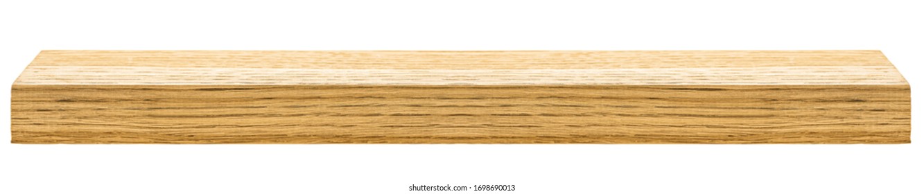 Wooden Beam Isolated On A White Background. Walnut Board.