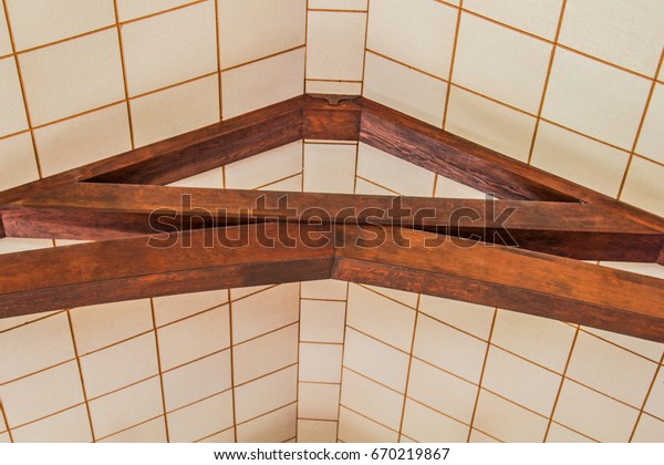 Wooden Beams Ceiling Church Stock Photo Edit Now 670219867