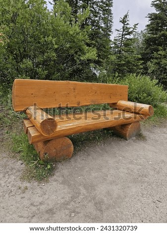 A wooden bench in beautiful BritishColumbia  Stock photo © 