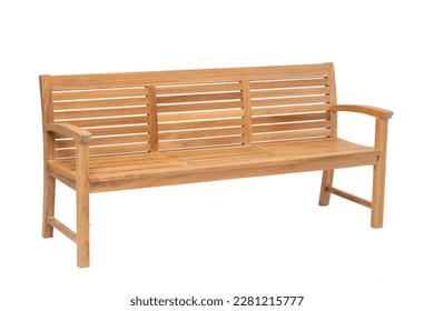 A wooden bench isolated on a A wooden bench isolated on a white background background