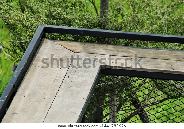 Wooden Benches Design Outdoor Garden Stock Photo Edit Now