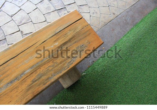 Wooden Benches Set Parks Stock Photo Edit Now 1115449889
