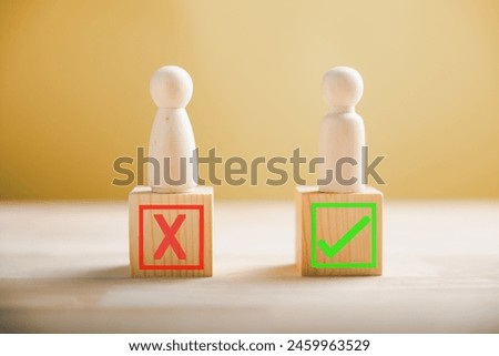 Similar – Image, Stock Photo Yes or no? Decide Ask
