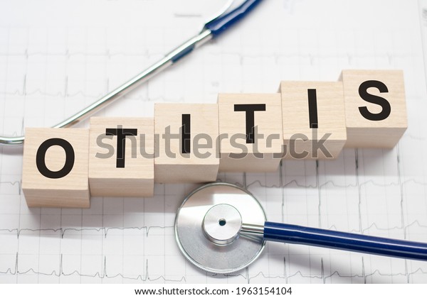 Wooden Block Form Word Otitis Stethoscope Stock Photo 1963154104 ...