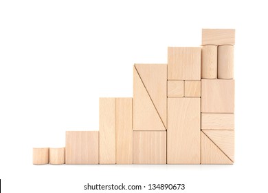 Wooden block stairs