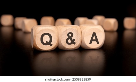 wooden blocks featuring Q and A letters cater to various information