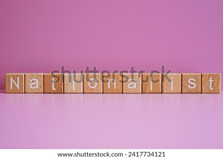 Wooden blocks form the text 
