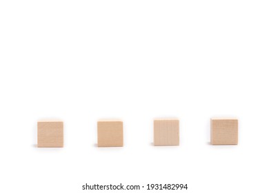 wooden blocks on a white background