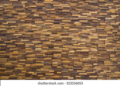 wooden blocks stacked as wall