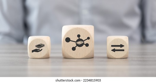 Wooden blocks with symbol of knowledge sharing concept - Shutterstock ID 2234815903