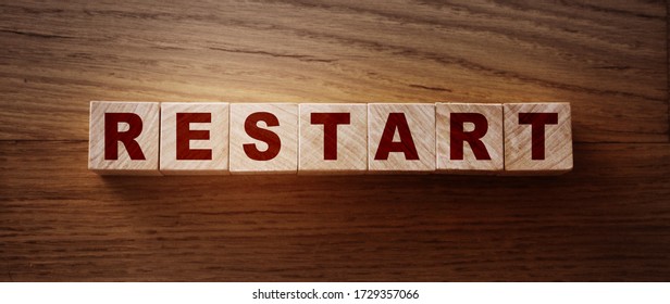 Wooden Blocks with the text: Restart. New business relaunch startup concept. - Shutterstock ID 1729357066
