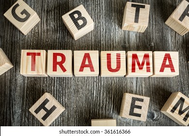 Wooden Blocks With The Text: Trauma