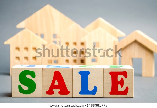 Wooden Blocks Word Sale Wooden Miniature Stock Photo Edit Now