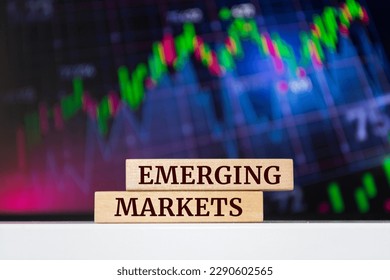 Wooden blocks with words 'EMERGING MARKETS'. Business concept - Shutterstock ID 2290602565