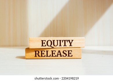 Wooden blocks with words 'Equity Release'. - Shutterstock ID 2204198219